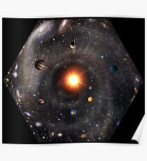 Hexagonale Ansicht des Universums (Originalfarben) Poster