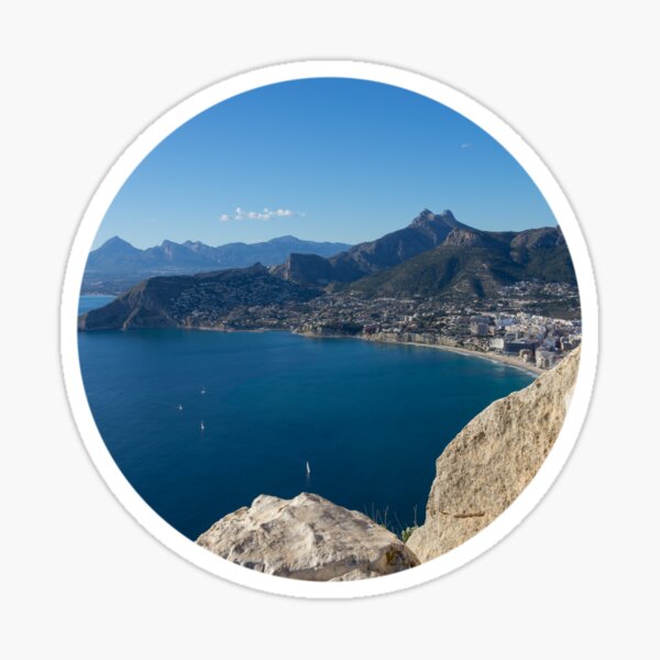 View of the Mediterranean coast and cliffs in Spain Sticker