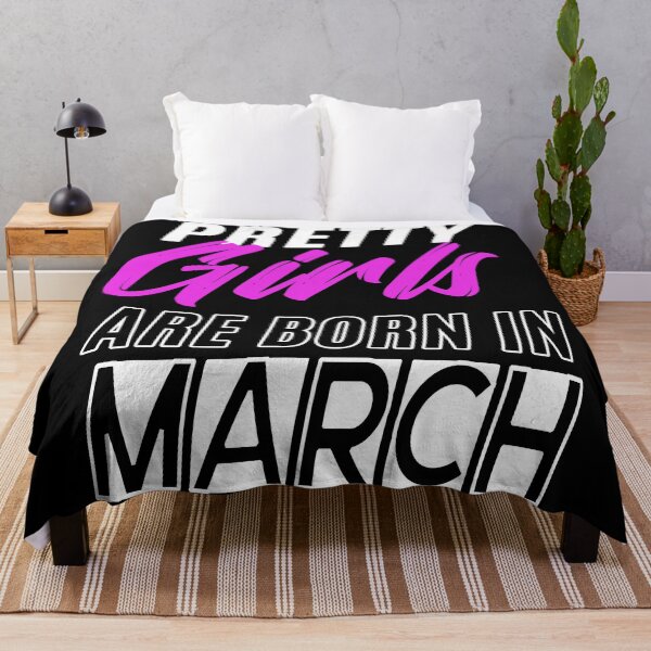 Item preview, Pretty Girls Are Born In March Funny Birthday Quote designed and sold by BK-Fishing.
