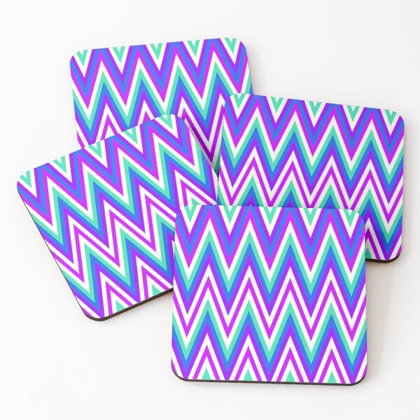 Item preview, Chevron Design In Purple Blue Aqua Zigzags designed and sold by taiche.