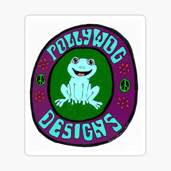 Item preview, Pollywog Designs logo by Paula C. Jensen, digital ArtFlow painting, 2022. designed and sold by PollywogDesigns.