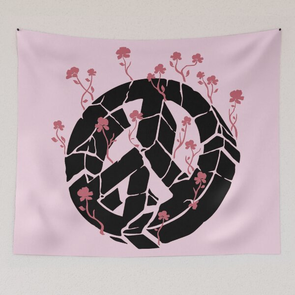 Item preview, Overgrown Ruined Peace Symbol Red designed and sold by everything4eva.