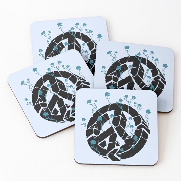 Item preview, Overgrown Ruined Peace Symbol Blue designed and sold by everything4eva.