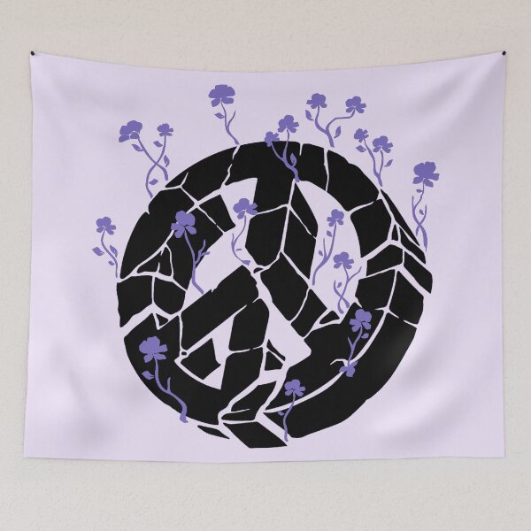 Item preview, Overgrown Ruined Peace Symbol Purple designed and sold by everything4eva.
