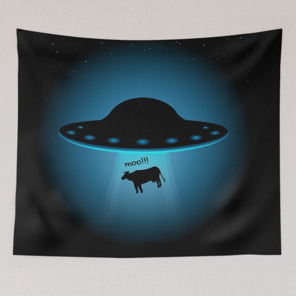 Item preview, Cow Abduction UFO Aliens designed and sold by Teenker.
