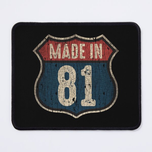 Item preview, Vintage 1981 Trucker Birthday 41 Years Old Interstate Shield designed and sold by MintaApparel.