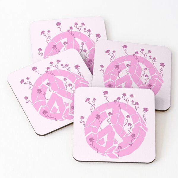 Item preview, Overgrown Ruined Peace Symbol Pink designed and sold by everything4eva.