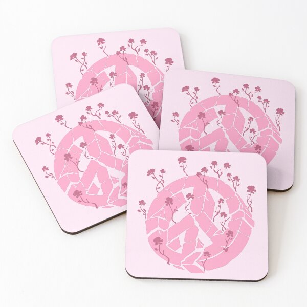 Item preview, Overgrown Ruined Peace Symbol Pink designed and sold by everything4eva.