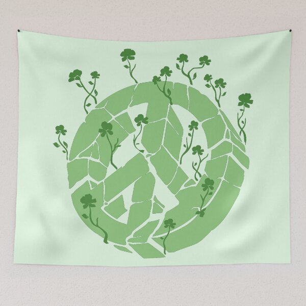 Item preview, Overgrown Ruined Peace Symbol Green designed and sold by everything4eva.