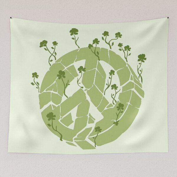 Item preview, Overgrown Ruined Peace Symbol Khaki designed and sold by everything4eva.