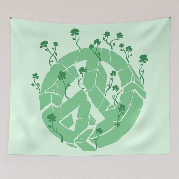Item preview, Overgrown Ruined Peace Symbol Green designed and sold by everything4eva.