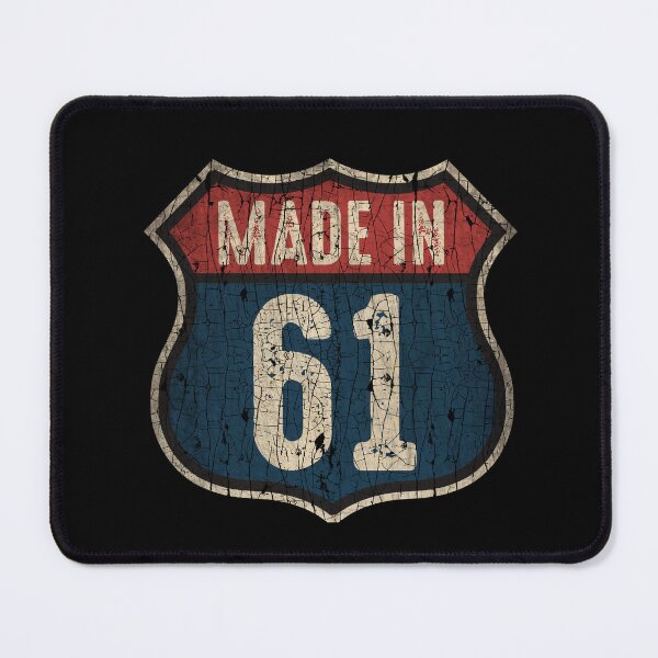 Item preview, Vintage 1961 Trucker Birthday 61 Years Old Interstate Shield designed and sold by MintaApparel.