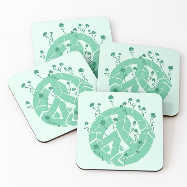 Item preview, Overgrown Ruined Peace Symbol Turquoise designed and sold by everything4eva.