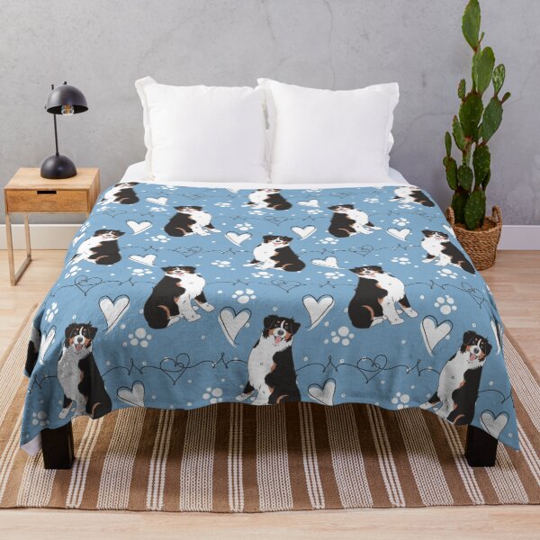 Item preview, LOVE Black Tricolor Australian Shepherd designed and sold by Lulupainting.