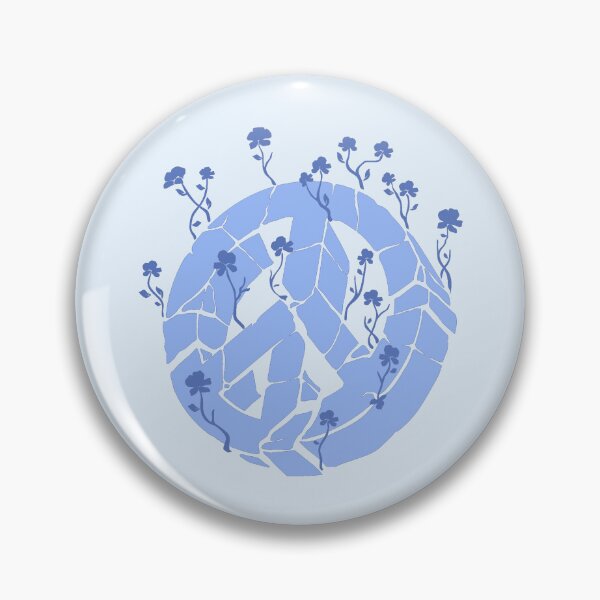 Item preview, Overgrown Ruined Peace Symbol Blue designed and sold by everything4eva.