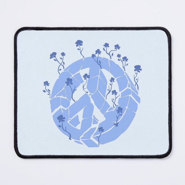 Item preview, Overgrown Ruined Peace Symbol Blue designed and sold by everything4eva.