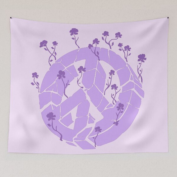 Item preview, Overgrown Ruined Peace Symbol Purple designed and sold by everything4eva.