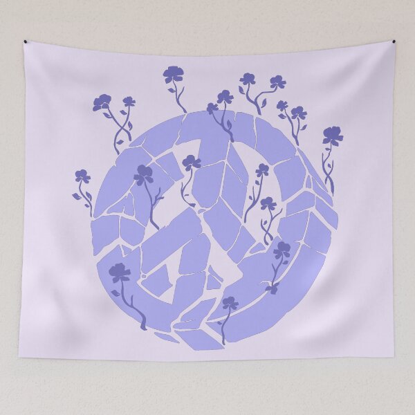 Item preview, Overgrown Ruined Peace Symbol Purple designed and sold by everything4eva.