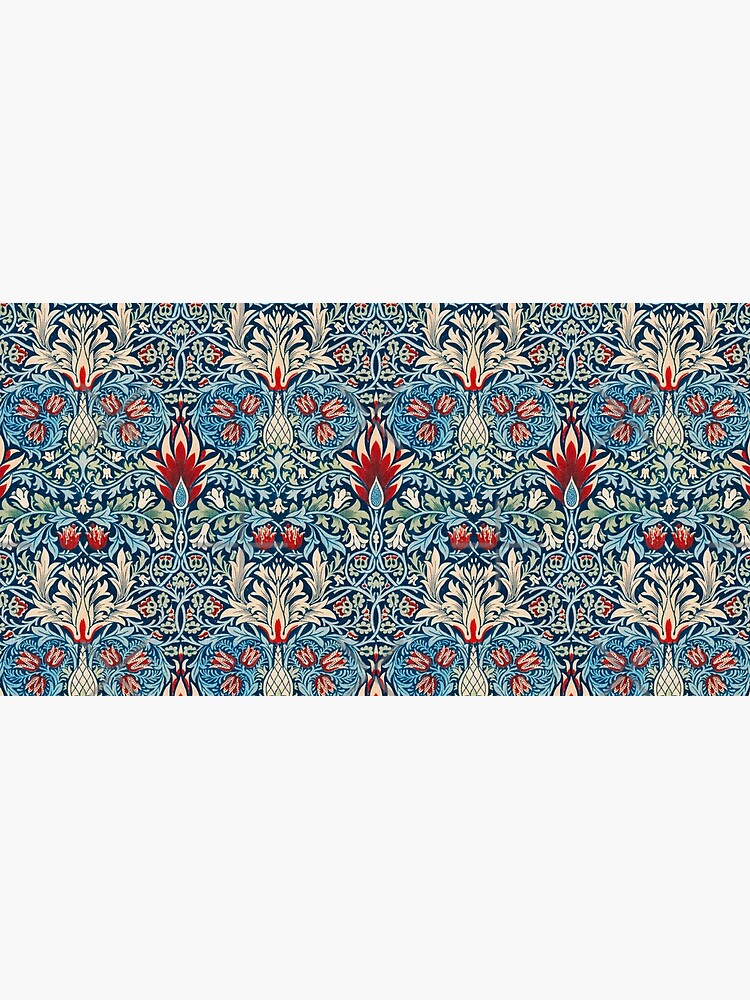 Aperçu 5 sur 5. Tapis de souris avec l'œuvre Motif Snakeshead de William Morris, jardin de nuit bleu original créée et vendue par UtArt.