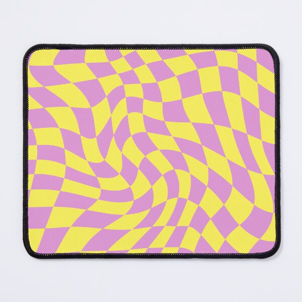 Item preview, groovy checkered print (yellow&pink) designed and sold by forkmuddies.