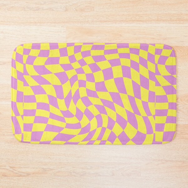 Item preview, groovy checkered print (yellow&pink) designed and sold by forkmuddies.