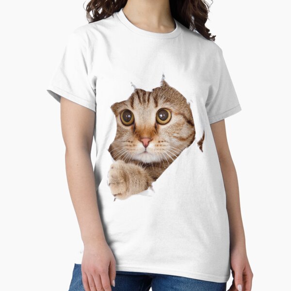 Vista previa del artículo con la obra «Camiseta gato furtivo», diseñado y vendido por Amalou1.