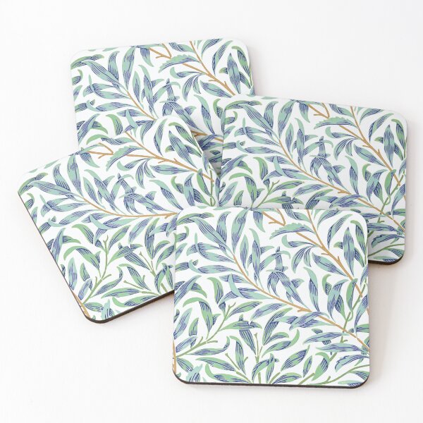 Item preview, Willow Bough by William Morris - seamless-  blue and green leaves on off white background designed and sold by UtArt.