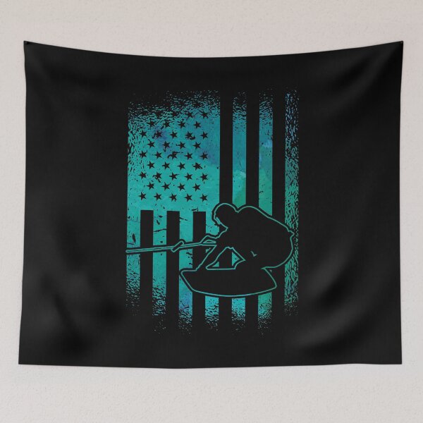 Item preview, Wakeboard American Flag Wakeboarder Wakeboarding designed and sold by tshirtconcepts.