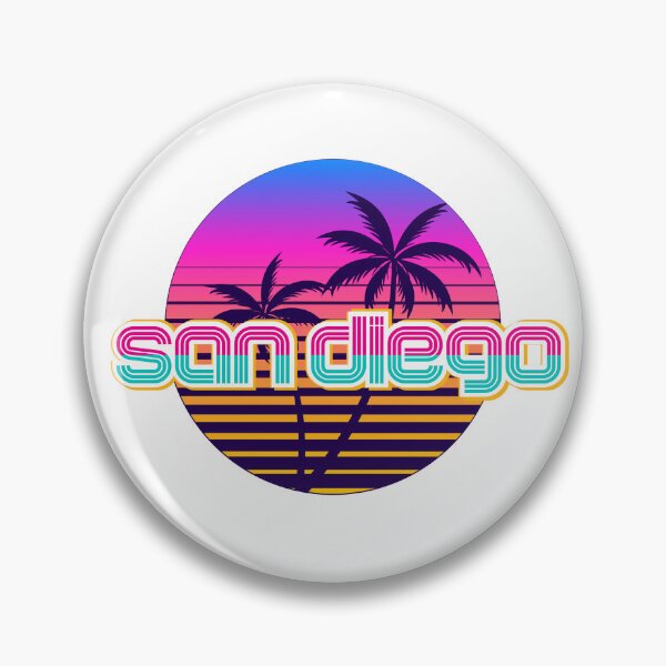 Item preview, San Diego California Baseball Tee Shirt City Palm Trees Pink Gold Mint Men Women Unisex TShirt Top Stickers Pillows Cap Designs designed and sold by aqualiontees.