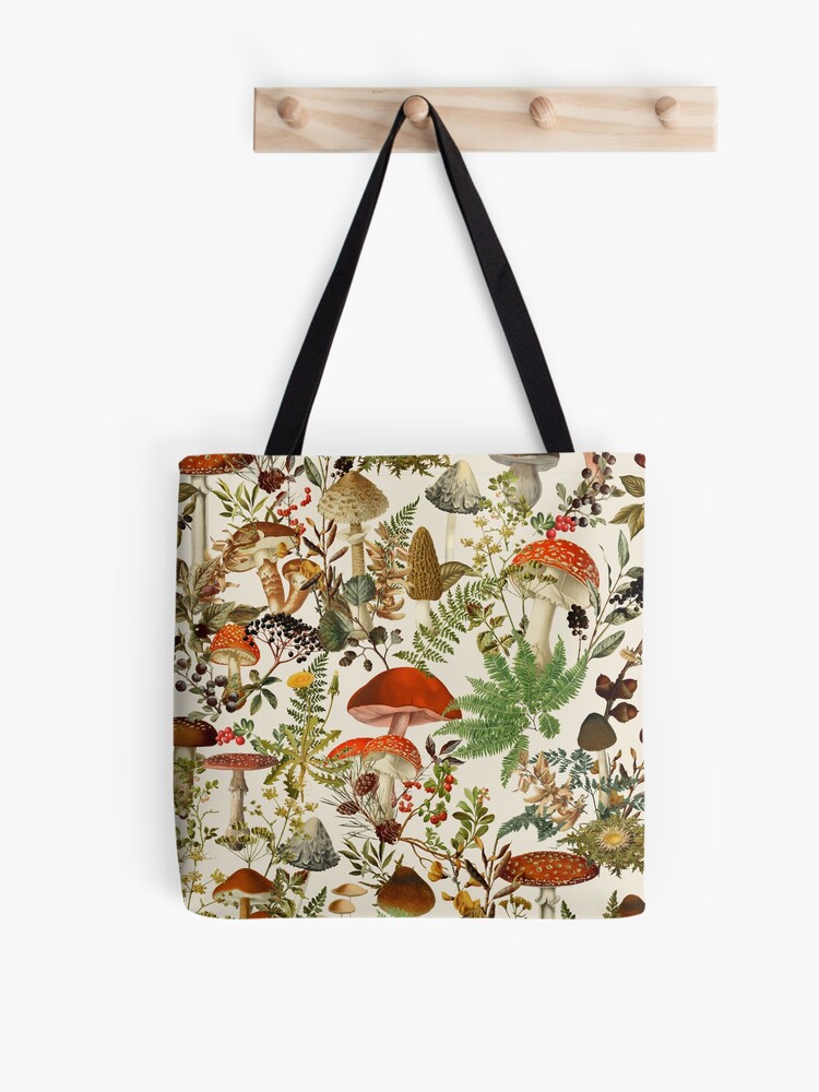 Floral Tote Bag Flower Tote Bag Trendy Tote Bag Nature Tote Bag Aesthetic Tote Bag Simple Cottagecore Bag Botanical Tote Bag Goth Bag