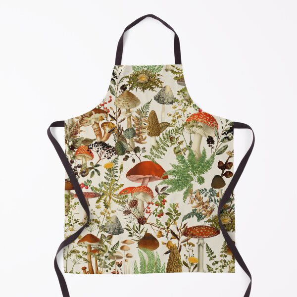 Item preview, Vintage Mushrooms Forest Botanical Garden Pattern - beige Nightgarden designed and sold by UtArt.