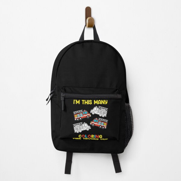 Item preview, I'm This Many Coloring Fire Trucks Old - Kids Toddler 2nd Birthday Firefighter designed and sold by 1Designology1.