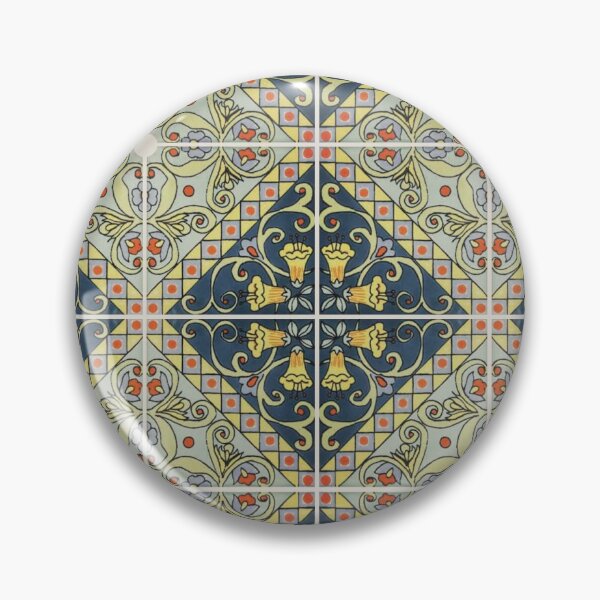 Item preview, decorative floral geometric ceramic pattern designed and sold by ErhanArt.