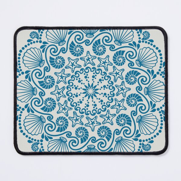Item preview, Seashells Ocean Blue Mandala designed and sold by S Cube Design.