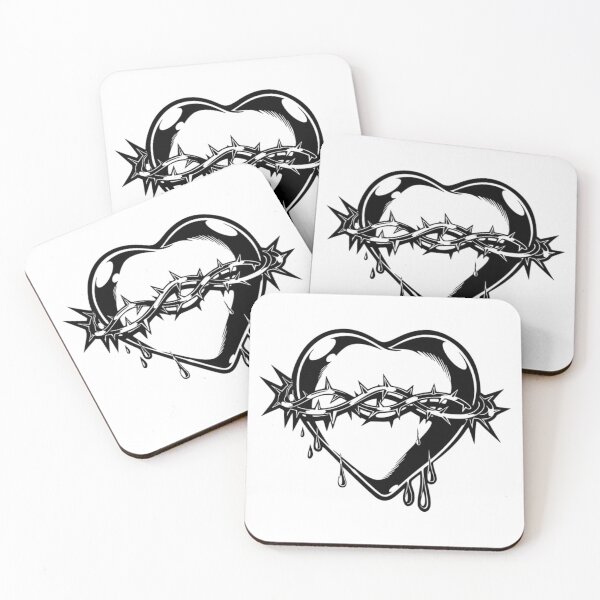 Aperçu de l'œuvre Heart Of Thorns Black créée et vendue par everything4eva.