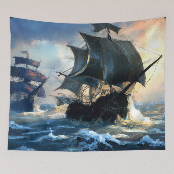 Item preview, Battle on the High Seas designed and sold by AM FineArtPrints.