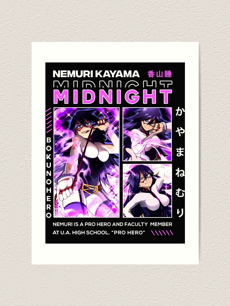 "Nemuri Kayama - My Hero Academia, Moonlight Bnha" Art Print For Sale ...