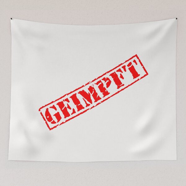 Item preview, Vaccinated retro vintage stamp immune vaccinate German version designed and sold by 7T-Designs.