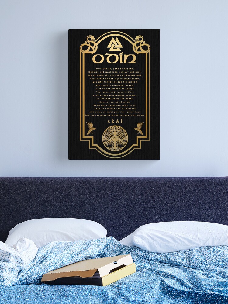 Thumbnail 1 of 3, Canvas Print, Prayer To Odin designed and sold by FantasySkyArt.