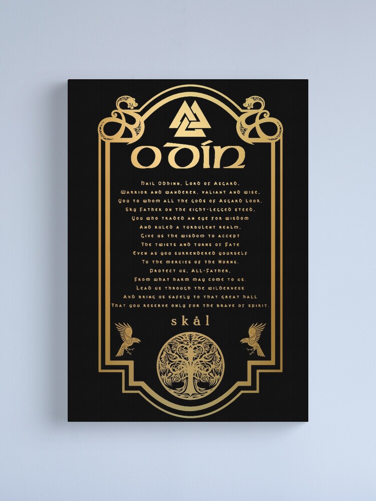 Thumbnail 2 of 3, Canvas Print, Prayer To Odin designed and sold by FantasySkyArt.