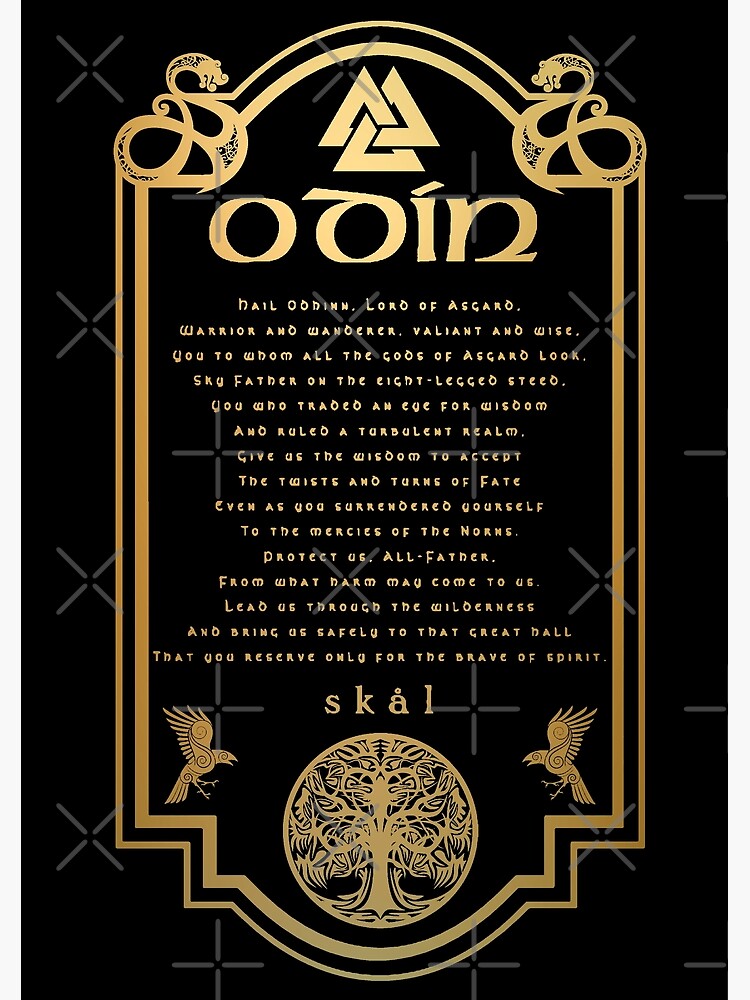 “Prayer To Odin” Poster for Sale by FantasySkyArt | Redbubble