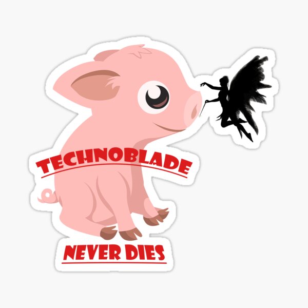 Technoblades Never Dies Video Game Gaming Gamer bi Sticker