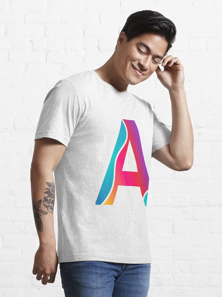 Capital Letter E Monogram Gradient Long Sleeve T-Shirt