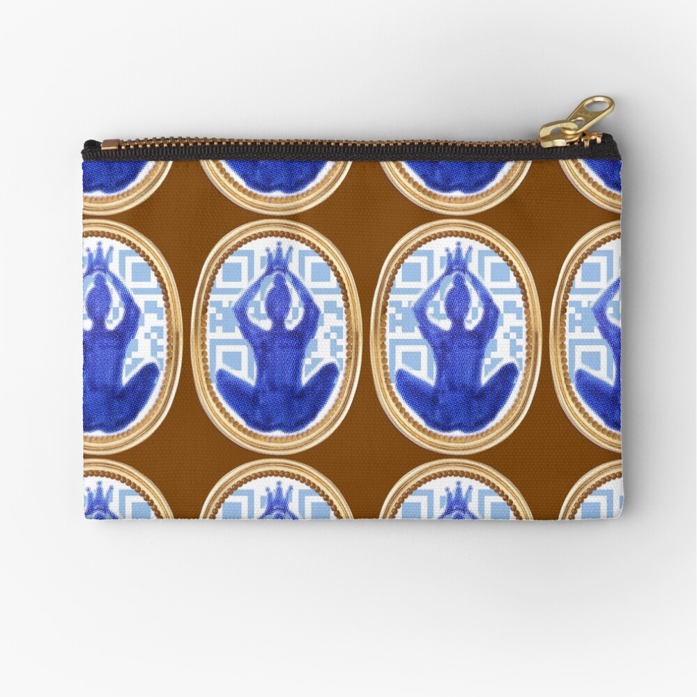 Good vibes yoga data matrix with pop art queen Zipper Pouch