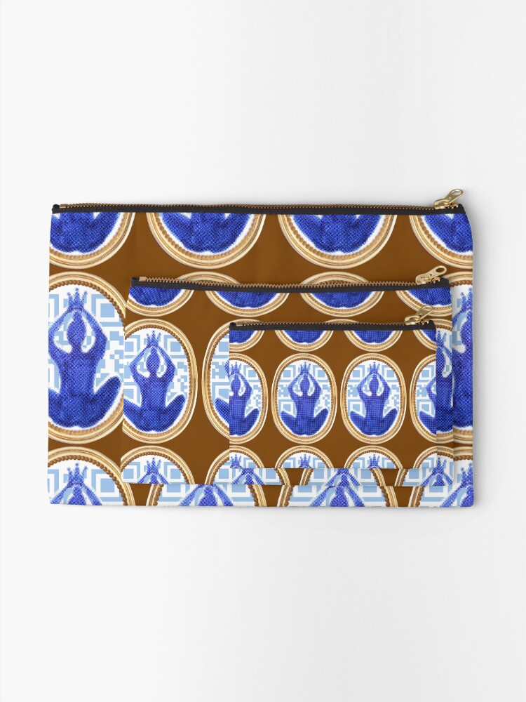 Alternate view of Good vibes yoga data matrix with pop art queen Zipper Pouch