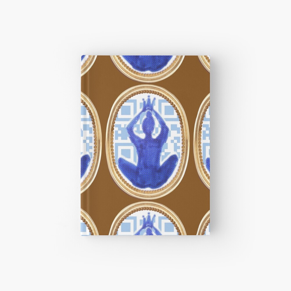 Good vibes yoga data matrix with pop art queen Hardcover Journal