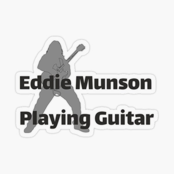 eddie munson playing guitar Sticker for Sale by CallistoVapor