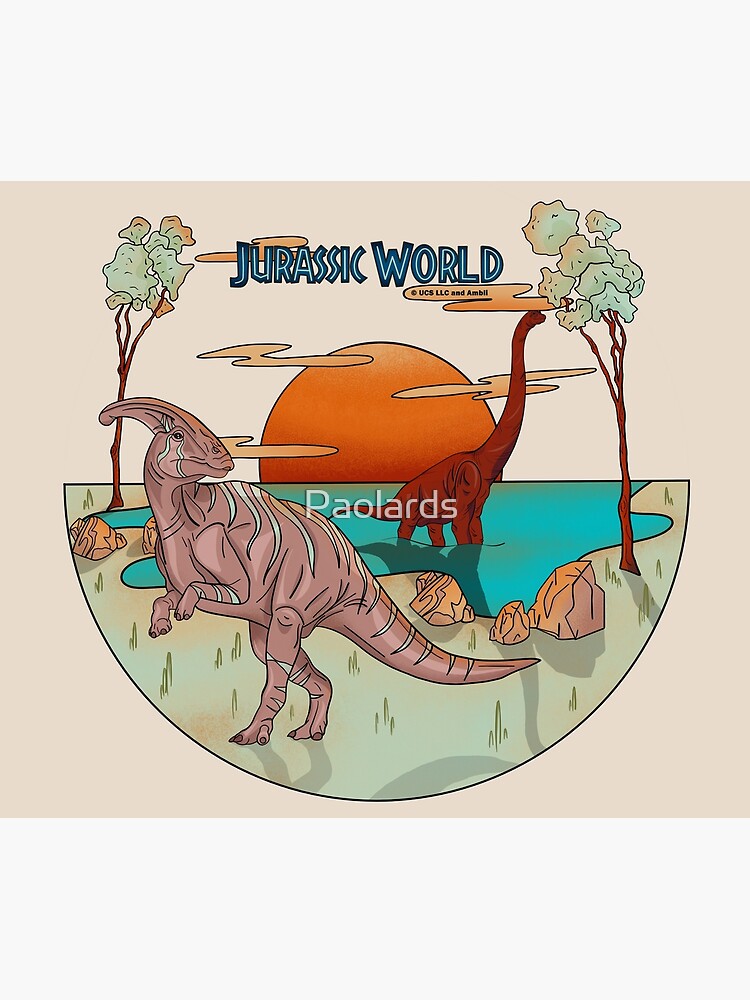 Jurassic World - Parasaurolophus and Brachiosaurus Sticker for Sale by  Paolards