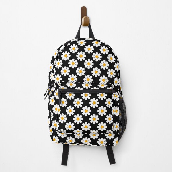 Brown and Cream Checkered Flowers Pattern Backpack for Sale by thelustrous
