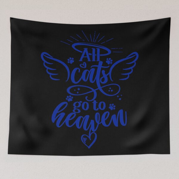 Item preview, All Cats Go to Heaven — Blue designed and sold by ComeToJesus.